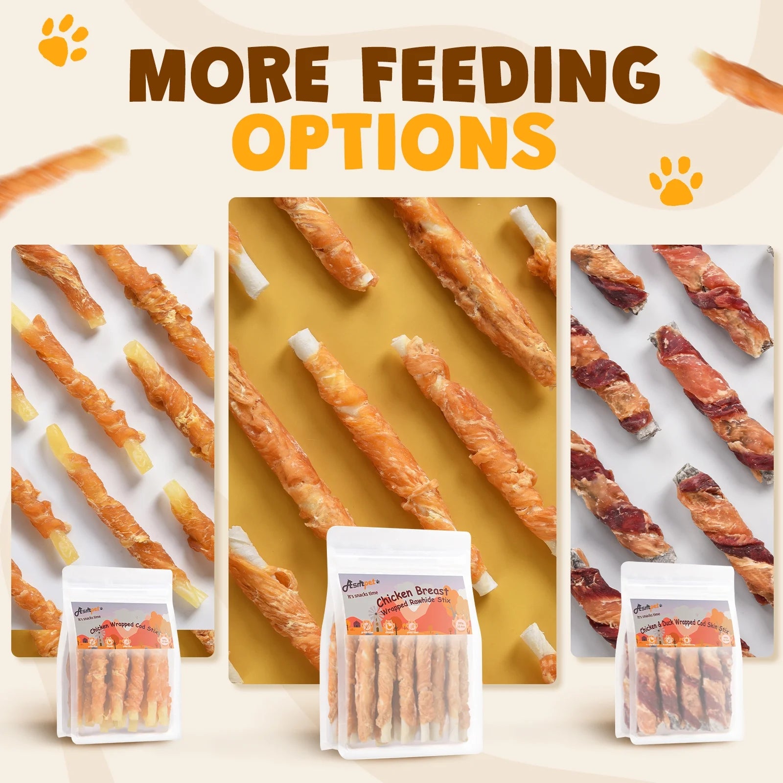 Chicken Wrapped Rawhide Dog Treats, Long Lasting for Strong Chewers, Dental Care Bones, 10.6Oz